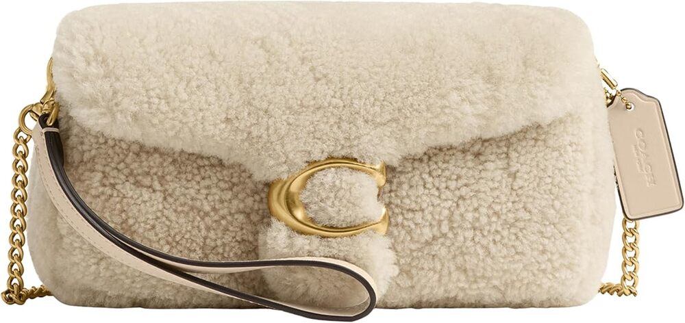 COACH Shearling Tabby Chain Crossbody Bag 19